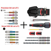 Vessel Screwdriver 3 Speed PRO TRADIE SET Electric Ball Grip Rechargeable Vessel Screwdriver 3 Speed PRO TRADIE SET Electric Ball Grip Rechargeable