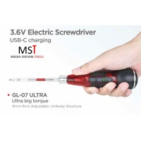 MST Electric Big Torque Screwdriver 1 N.m 2 Speed Rechargeable USB C Bit Set MST Electric Big Torque Screwdriver 1 N.m 2 Speed Rechargeable USB C Bit Set