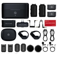 Hollyland LARK MAX 2 Ultimate Combo (Space Gray, with OWS Monitor Earphone + Camera RX + USB-C RX) Wireless Microphone Hollyland LARK MAX 2 Ultimate Combo (Space Gray, with OWS Monitor Earphone + Camera RX + USB-C RX) Wireless Microphone