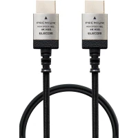 HDMI Cable Elecom JAPAN HDR Premium Slim High Speed 4K2K 60P Mesh Cable Aluminum