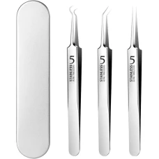 Samcos Precision Tweezers JAPAN 0.1 mm tip wide Extra Fine Tweezer pimple Remove