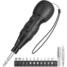 Electric Screwdriver HAGOOGI JAPAN Rechargeable Ball Grip Set of 12 Bits 2500 mA Large Capacity Battery