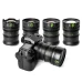 NiSi ATHENA PRIME Full Frame Cinema Lens Kit with 5 Lenses 14mm T2.4, 25mm T1.9, 35mm T1.9, 50mm T1.9, 85mm T1.9 + Hard Case (G Mount | No Drop In Filter) NiSi NIC-ATH-KIT-G-NF 