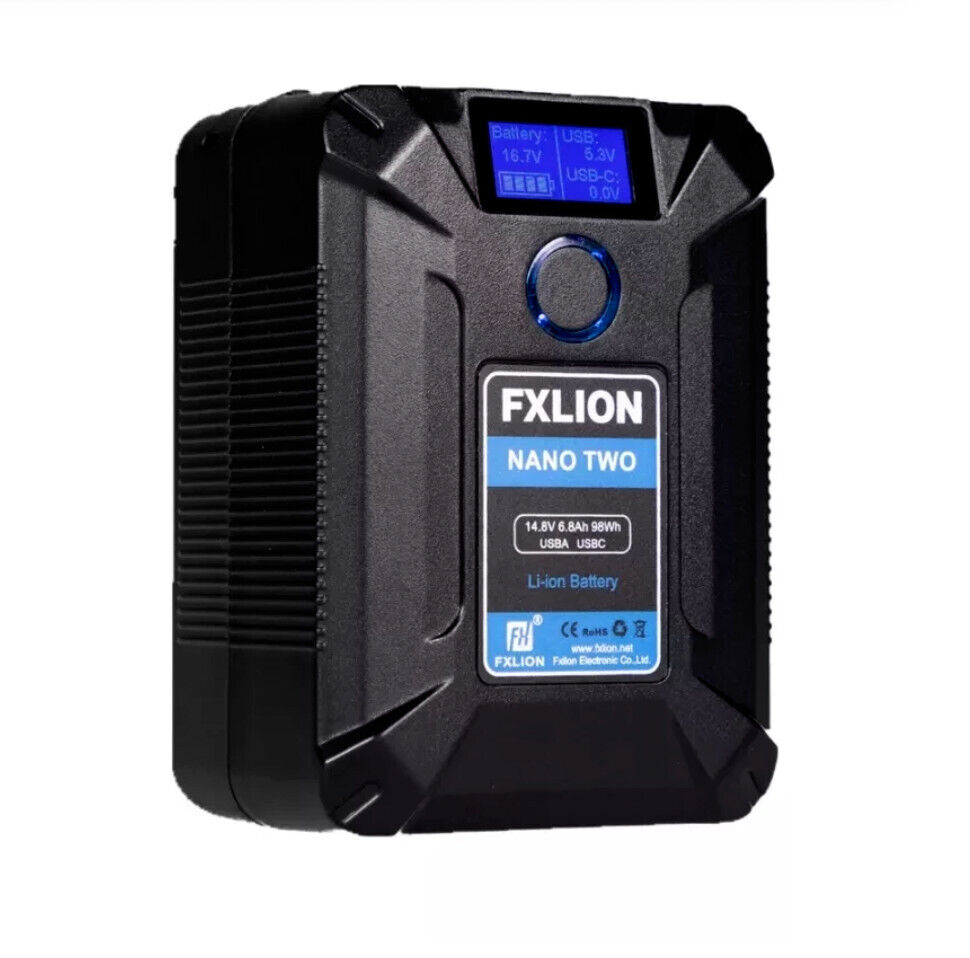 FXLION NANO Two V Mount V Lock lithium battery 98Wh Type C USB